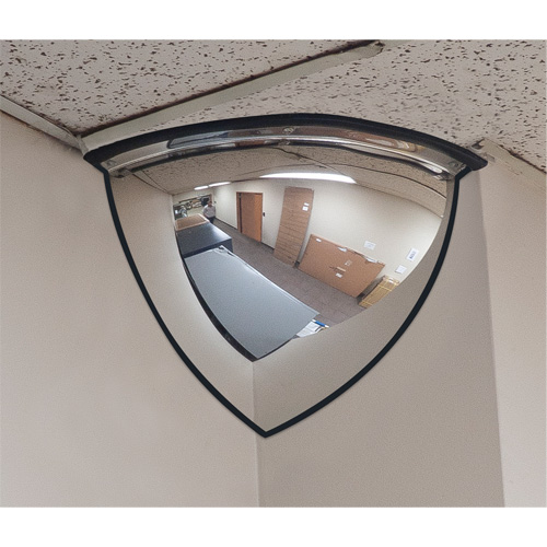 90° Dome Mirror, Quarter Dome, Open Top, 20" Diameter Trail Hammer and Bolt