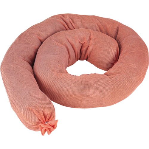 Remblais tubulaires absorbants, Mati&egrave;res dangereuses, Absorption 40 gal., 3" la x 4' lo, Pqt de 25 Trail Hammer and Bolt