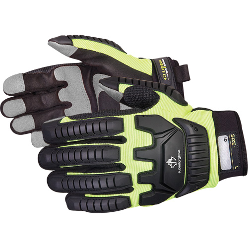 Clutch Gear&reg; Impact-Resistant Mechanic's Gloves, PVC Palm, Size Small Trail Hammer and Bolt