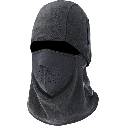 N-Ferno&reg; 6826 Two-Piece Balaclava, Fleece/Neoprene/Polyester, Black Trail Hammer and Bolt