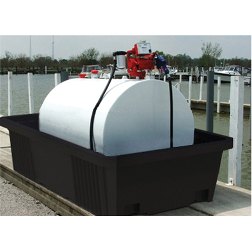 Poly-Tank&reg; Containment Unit 550 With Drain, 113" L x 71" W x 32" H, 750 US gal. Capacity Trail Hammer and Bolt