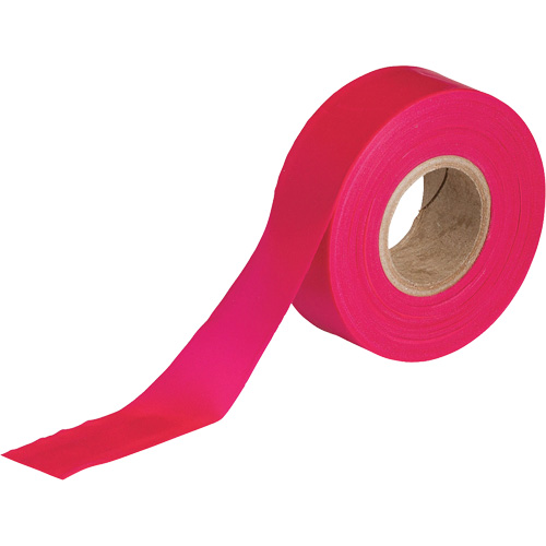 Ruban pour signalisation, 1,188" la x 150' lo, Rouge fluorescent Trail Hammer and Bolt