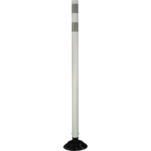 Impact Resistant Delineator, 48" H, White Trail Hammer and Bolt
