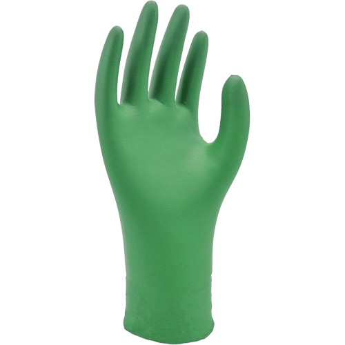 Gants biod&eacute;gradables 6110PF, T-petit, Nitrile, 4 mils, Sans poudre, Vert Trail Hammer and Bolt