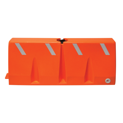 Barri&egrave;res de circulation, Rempli d'eau, 62,25 lo x 24" h, Orange Trail Hammer and Bolt