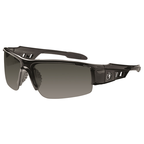 Lunettes de s&eacute;curit&eacute; Skullerz Dagr, Lentille Grise/fum&eacute;e, Anti-&eacute;gratignures, ANSI Z87+/R&eacute;pond ou surpasse la norme CSA Z94.3 Trail Hammer and Bolt