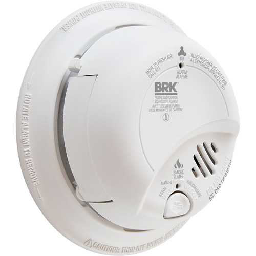 Ionization Smoke & Carbon Monoxide Combination Alarm, Battery Operated/Hardwired Trail Hammer and Bolt