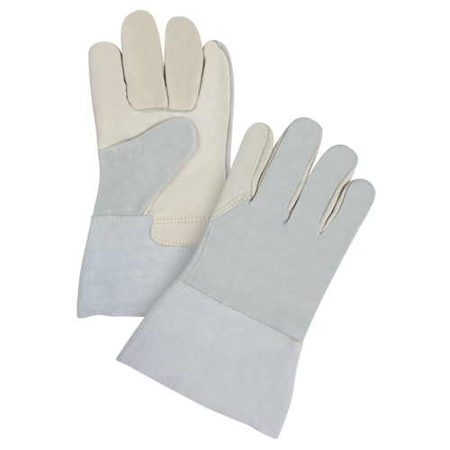 Gants de travail de premi&egrave;re qualit&eacute; &agrave; dos refendu, Petit, Paume en Cuir fleur de vache Trail Hammer and Bolt