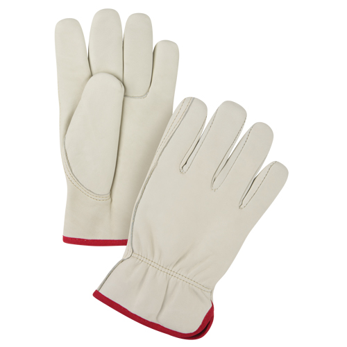 Premium Winter-Lined Driver's Gloves, Small, Grain Cowhide Palm, Fleece Inner Lining Trail Hammer and Bolt