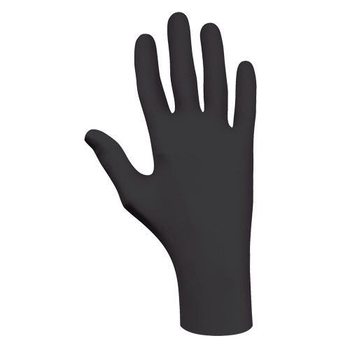 Gants biod&eacute;gradables 6112PF, T-petit, Nitrile, 4 mils, Sans poudre, Noir Trail Hammer and Bolt