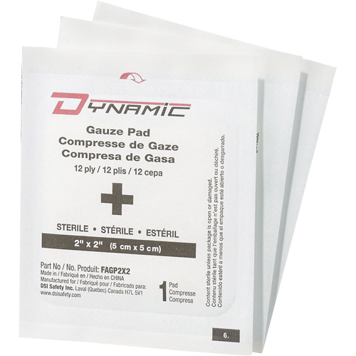 Dynamic Gauze, Pad, 2" L x 2" W, Sterile, Medical Device Class 1 Trail Hammer and Bolt