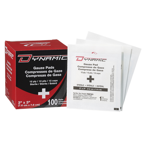 Gaze Dynamic, Tampon, 3" lo x 3" la, St&eacute;rile, Dispositif m&eacute;dical Classe 1 Trail Hammer and Bolt