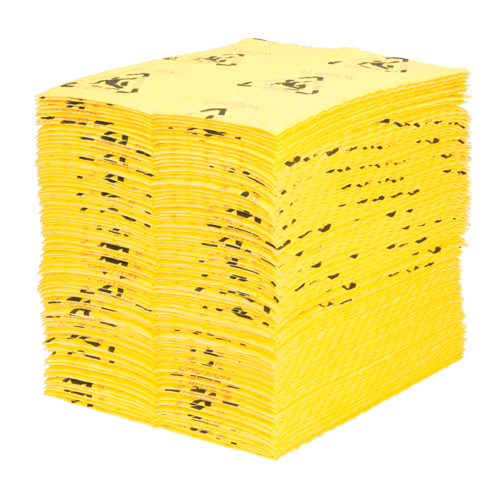 Premium Caution Pads, Universal, 15" x 18", 24.4 gal. Absorbancy Trail Hammer and Bolt