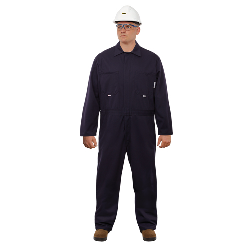Combinaison ignifuge contre l'arc &eacute;lectrique UltraSoft, Taille 46, Bleu marine, 12,4 cal/cm2 Trail Hammer and Bolt