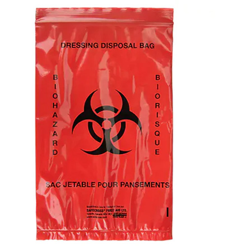 Dynamic Hazardous Waste Bags, Bio-Hazard, 9" L x 6" W, 2.0 mils Trail Hammer and Bolt