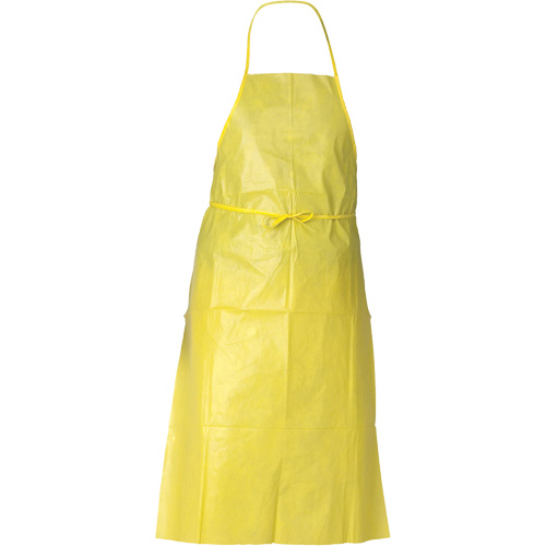 KleenGuard A70 Chemical Spray Protection Apron, Polyethylene, 44" L x 29" W, Yellow Trail Hammer and Bolt