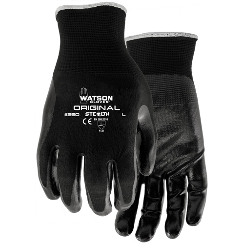 Stealth Original Coated Gloves, 7/Small, Nitrile Coating, 13 Gauge, Nylon Shell Trail Hammer and Bolt