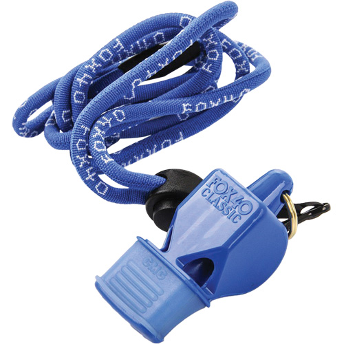 Classic Blue Whistle with Lanyard Trail Hammer and Bolt