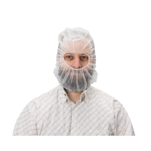 Disposable Hood, Polypropylene, White Trail Hammer and Bolt