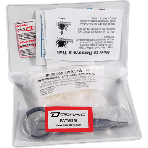 Dynamic Tick Removal Kit, Class 1 Medical Device, Resealable Plastic Bag Trail Hammer and Bolt