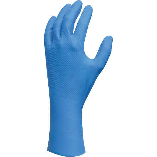 Gants l&eacute;gers, 7/Petit, Nitrile, 9 mils, Sans poudre, Bleu Trail Hammer and Bolt