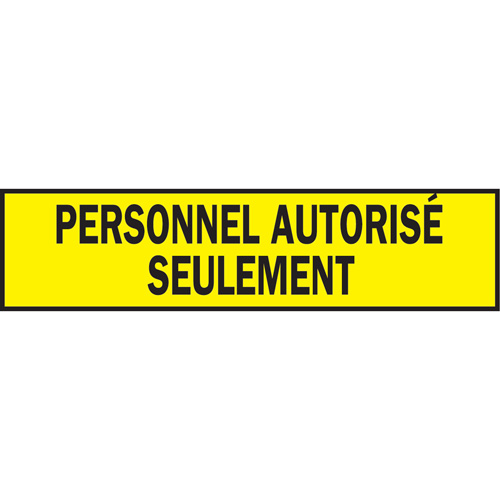 Warning Barricade Tape, French, 3" W x 200' L, 3.5 mils, Black on Yellow Trail Hammer and Bolt