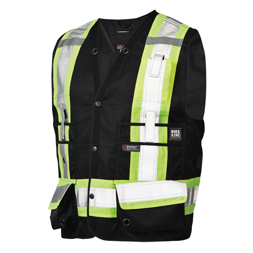 Veste de s&eacute;curit&eacute; pour arpenteur, Noir, Grand, Polyester Trail Hammer and Bolt