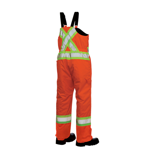 Salopettes de s&eacute;curit&eacute; doubl&eacute;e, Polyester/Polyur&eacute;thane, Grand, Orange haute visibilit&eacute; Trail Hammer and Bolt