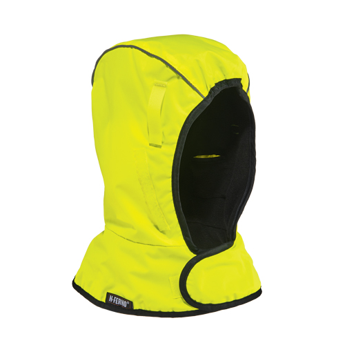 Coiffe d'hiver &eacute;conomique &agrave; deux couches N-Ferno 6842, Doublure en Molleton, Taille unique, Vert lime haute visibilit&eacute; Trail Hammer and Bolt