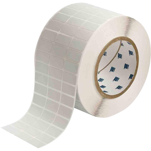Glossy Rating Plate Labels, Metalized Polyester, 1" L x 0.5" H, Silver Trail Hammer and Bolt