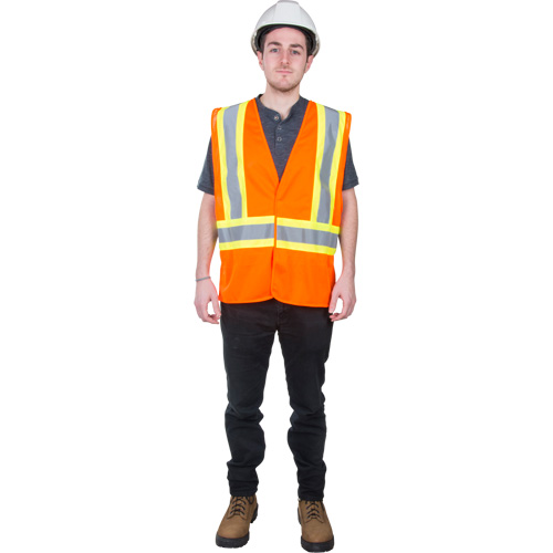 Veste de s&eacute;curit&eacute; pour la circulation, Orange haute visibilit&eacute;, Moyen, Polyester Trail Hammer and Bolt