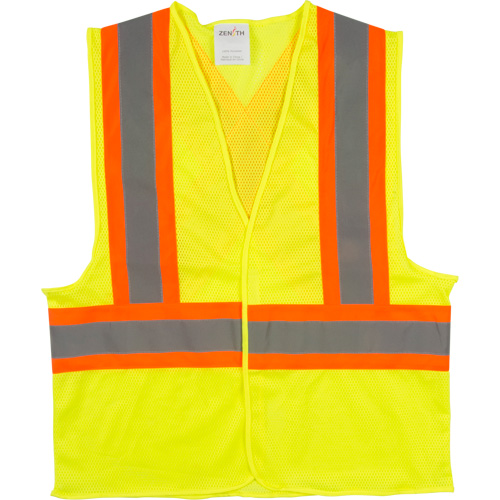 Traffic Safety Vest, High Visibility Lime-Yellow, X-Large, Polyester Trail Hammer and Bolt