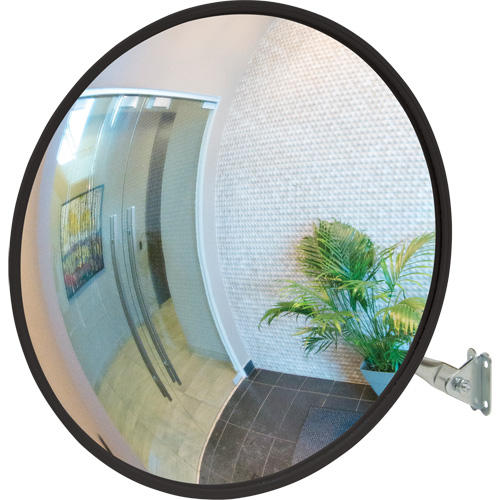 Convex Mirror with Telescopic Arm, Indoor/Outdoor, 12" Diameter Trail Hammer and Bolt