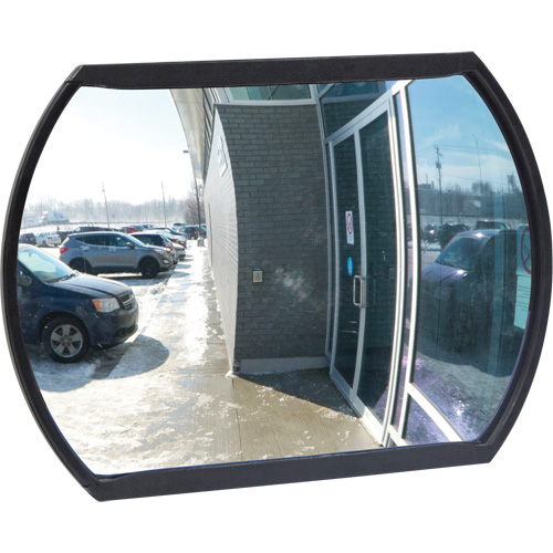 Miroir convexe rectangulaire/rond avec support, 12" h x 18" la, Int&eacute;rieur/Ext&eacute;rieur Trail Hammer and Bolt