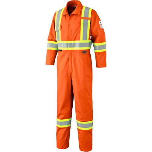 7702 FR Hi-Vis Safety Coveralls, Size 36, Orange Trail Hammer and Bolt