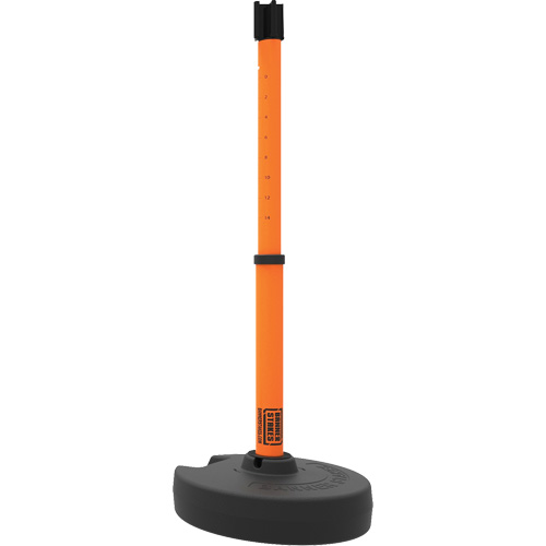 PLUS Barrier Post Set Receiver, 42" High, Orange Trail Hammer and Bolt