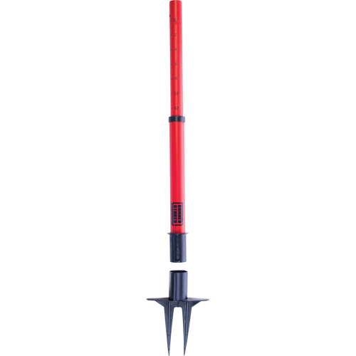 PLUS Barrier Posts, 42" High, Red Trail Hammer and Bolt