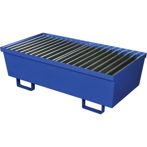 Palette de confinement des d&eacute;versements en acier, Capacit&eacute; de d&eacute;versement 74 gal. US, 27" x 51,25" x 13" Trail Hammer and Bolt