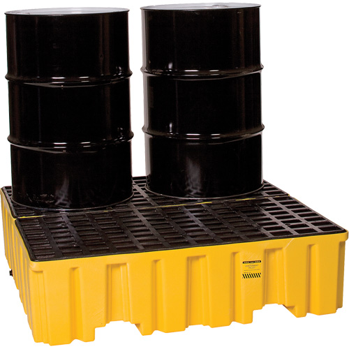 Palette de confinement des d&eacute;versements, Capacit&eacute; de d&eacute;versement 132 gal. US, 51" x 52,5" x 13,75" Trail Hammer and Bolt