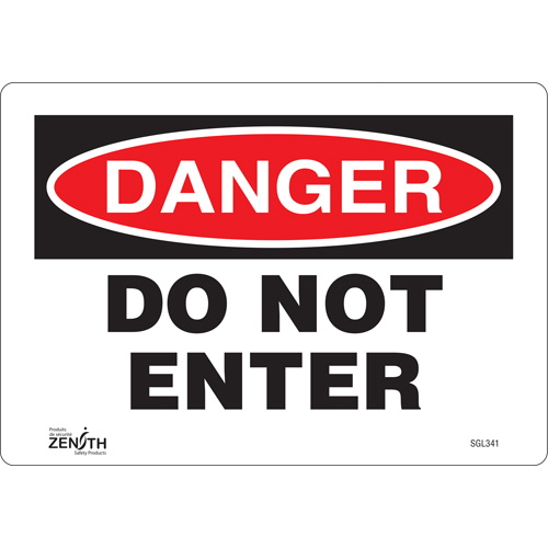 "Do Not Enter" Sign, 7" x 10", Vinyl, English Trail Hammer and Bolt