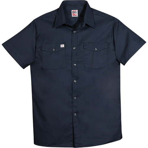 Chemise de travail &agrave; manches courtes en tissu crois&eacute;, Hommes, 4T-Grand, Bleu marine Trail Hammer and Bolt