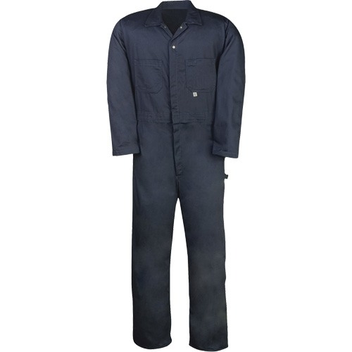 Twill Unlined Coveralls, Men's, Navy Blue, Size 38 (Tall) Trail Hammer and Bolt