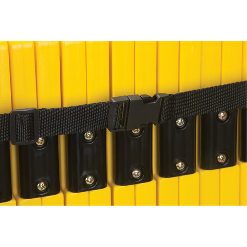 Barri&egrave;re mobile portative, 40" h x 13' lo, Jaune Trail Hammer and Bolt