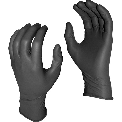 Gants jetables Grease Monkey, 2T-Grand, Nitrile, 5 mils, Sans poudre, Noir Trail Hammer and Bolt