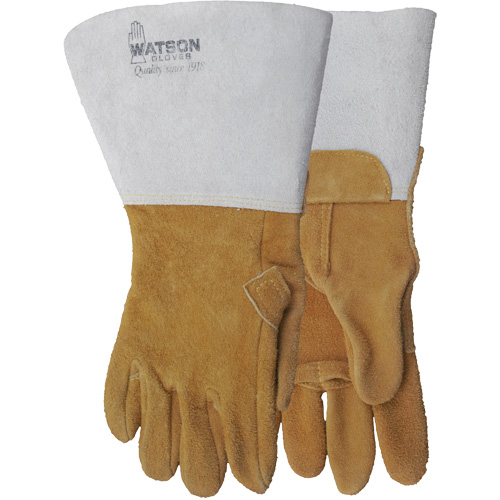 285 Buck-Tex Welding Gloves, Split Leather, Size 9 Trail Hammer and Bolt