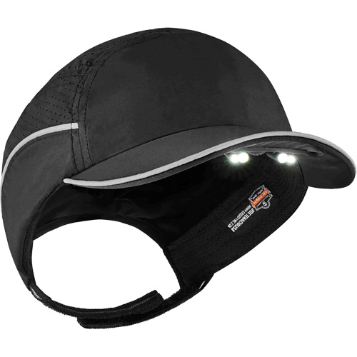 Casque antichocs l&eacute;ger avec lampe DEL 8965 Skullerz, Noir Trail Hammer and Bolt