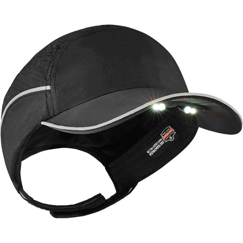 Casque antichocs l&eacute;ger avec lampe DEL 8965 Skullerz, Noir Trail Hammer and Bolt