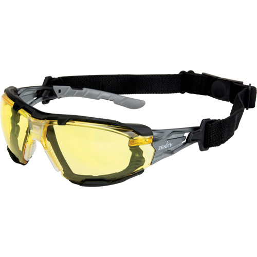 Z2900 Series Safety Glasses with Foam Gasket, Amber Lens, Anti-Scratch, ANSI Z87+/Meets/Exceeds CSA Z94.3 Trail Hammer and Bolt
