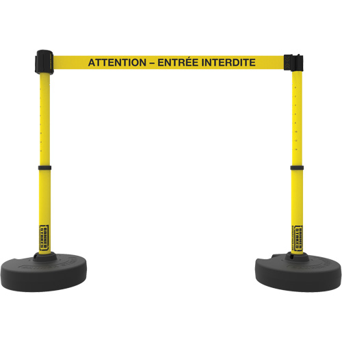 Ensemble de montants pour barri&egrave;re Plus, Plastique, 42" h, Ruban Jaune, Longueur du ruban 15' Trail Hammer and Bolt