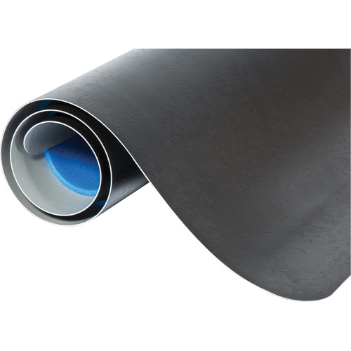 Tapis antimicrobiens WD Elegance, Lisse, 2' x 3' x 9/16", Noir, Vinyle Trail Hammer and Bolt